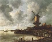 Jacob van Ruisdael The Windmill at Wijk Bij Duurstede (mk08) oil on canvas